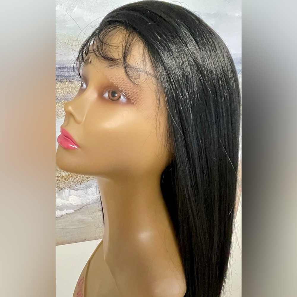 HAIR, 30”, Side Part, Straight, Lace front, wispy bangs, Jet Black